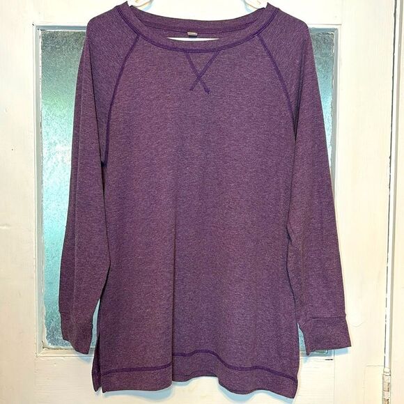Niloufo Women’s Purple Casual Pullover Crewneck Sweatshirt Size Medium - Picture 1 of 5